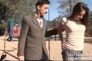 Gorgeous Shaved Pussy Likes Old Hard Cock