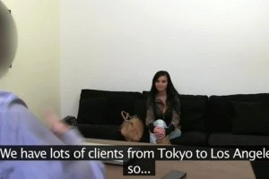 Hot Brunette Princess Enjoys Hard Sex on Couch