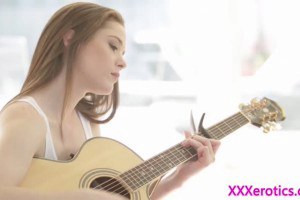 Stunning beauty playing guitar and fucking