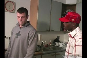 Rought black dude pounding his muscular friends ass