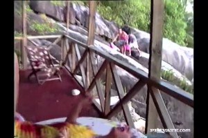 Vintage brunette Joy gets DP'ed in a wild foursome 