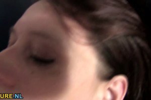 Five curvy matures get their pussies pleasuring during a crazy lesbian sexparty