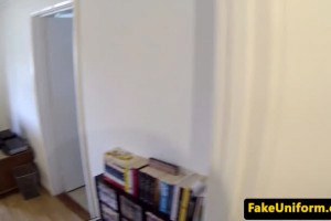 British ebony amateur fucked by fake cop 