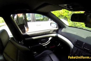 Spex British amateur rides and sucks officer's cock in public 