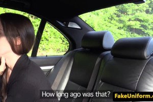 Beautiful Brit amateur gives head and gets fucked by fake cop 