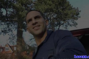 Lara Latex gets fucked by the stud plumber 