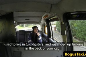 Inked English hoe blows pipe on the backseat before hard-core pussie bonking 