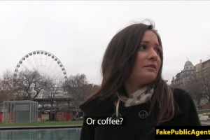 Picked up Hungarian university babe ass jizzed after sucking cock in public 