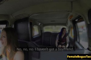 Ava Austen tattooed cab driver rims lesbo passenger 