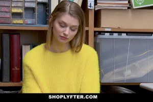 Gorgeous shoplifter with big boobies fucked by LP officer after blowjob