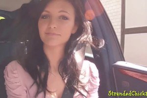 Fabulous European teen picked up and fucked in the car 