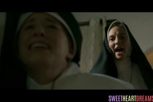 Nina Hartley fingers young nun and shows her what an orgasm feels like