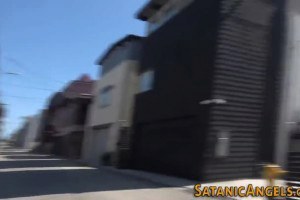 Tattooed hottie gets crazy with the cock in point of view