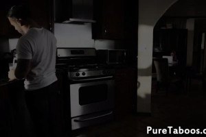 Jill Kassidy fucks stepmom's new man in 3way