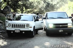 Haley Reed pretty teen picked up and fucked by two strangers