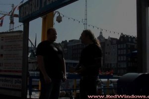 Blonde Amsterdam prostitute gets screwed in doggy position by tourist