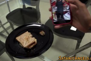 Luna Corazon threeway with Sharon Saint and a lucky guy