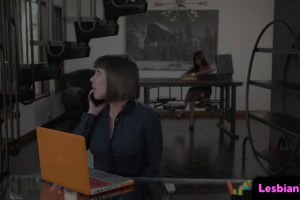 Jenna Sativa office threeway with Samantha Hayes