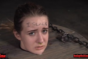 Gagged drooling dark-haired nympho is dominated