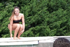 Cherry Candy curvy Euro doll rims boyfriend before riding his boner outside