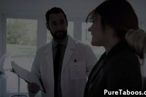 Spex cutie Adria Rae tricked by perverted physician