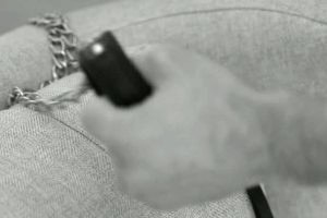 Sexy brunette Roxy shared by two big dick dudes