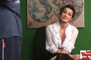 Beautiful girl flashes her boobies for a man to jerk off