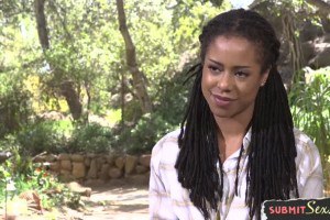 Submissive Kira Noir gets cock punishment from white dominator