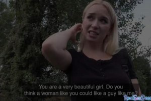 Pulled european shows her tits and rides cock under a bridge