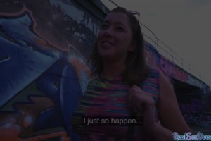 Real european MILF flashes titties and surrenders pussy to stranger