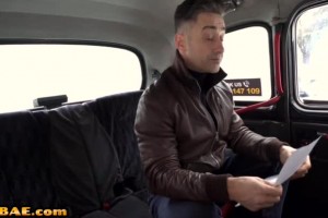 Curvy euro cabbie assfucked by passenger on the backseat