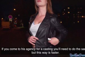 Curvy redhead pulled in public for bj and pussyfucking