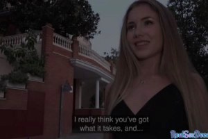 Pulled euro babe sucking dick and fucking this lucky guy for cash