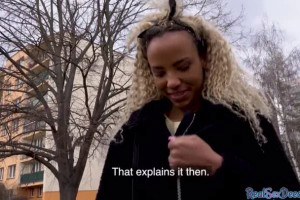 Pickedup Ebony babe gets paid for pussyfucking in POV