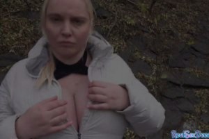 Big boobed blonde amateur picked up for sex
