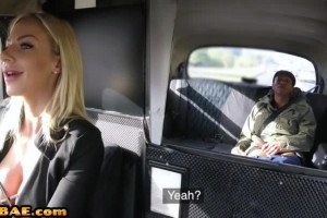 Hot tits blonde pussy eaten and pounded on the backseat by a black guy