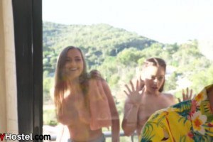 Facesitting teens share same boyfriend in a hostel 