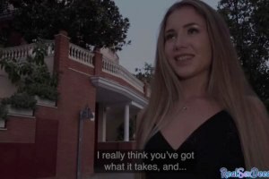 Beautiful perkyboobed teen accepts cash for a quickie with this stranger