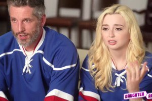 Hokey fans Hazel and Lexi drilled by each other's stepdads