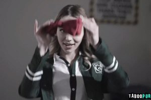 Slatternly cheerleader in pigtails Lily Larimar got pumped by teacher