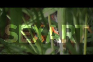 Hot babe in tiger body paint plowed heavily