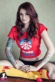 Appetizing redhead with sleeve tattoo is so hot