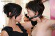 Gagged sub tormented by the brunette femdom