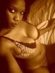 Lustful ebony coed is in her bra tonight 