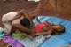 Ebony babe receives oral sex outdoors