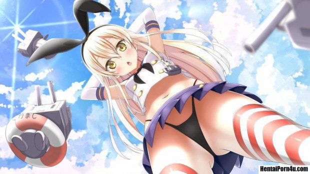 620px x 348px - Anime teen shows her black panties