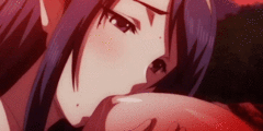 Anime teen sucking on a big tit