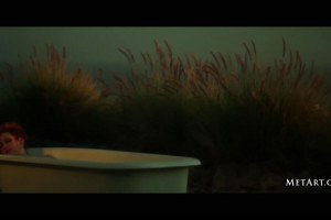 Horny redhead teasing