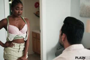 Stepdad has a crush on ebony stepdaughter Destiny Mira 