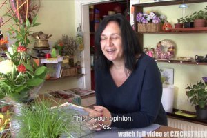 F-Sized Tits Mature Get Fucked in Flower Store